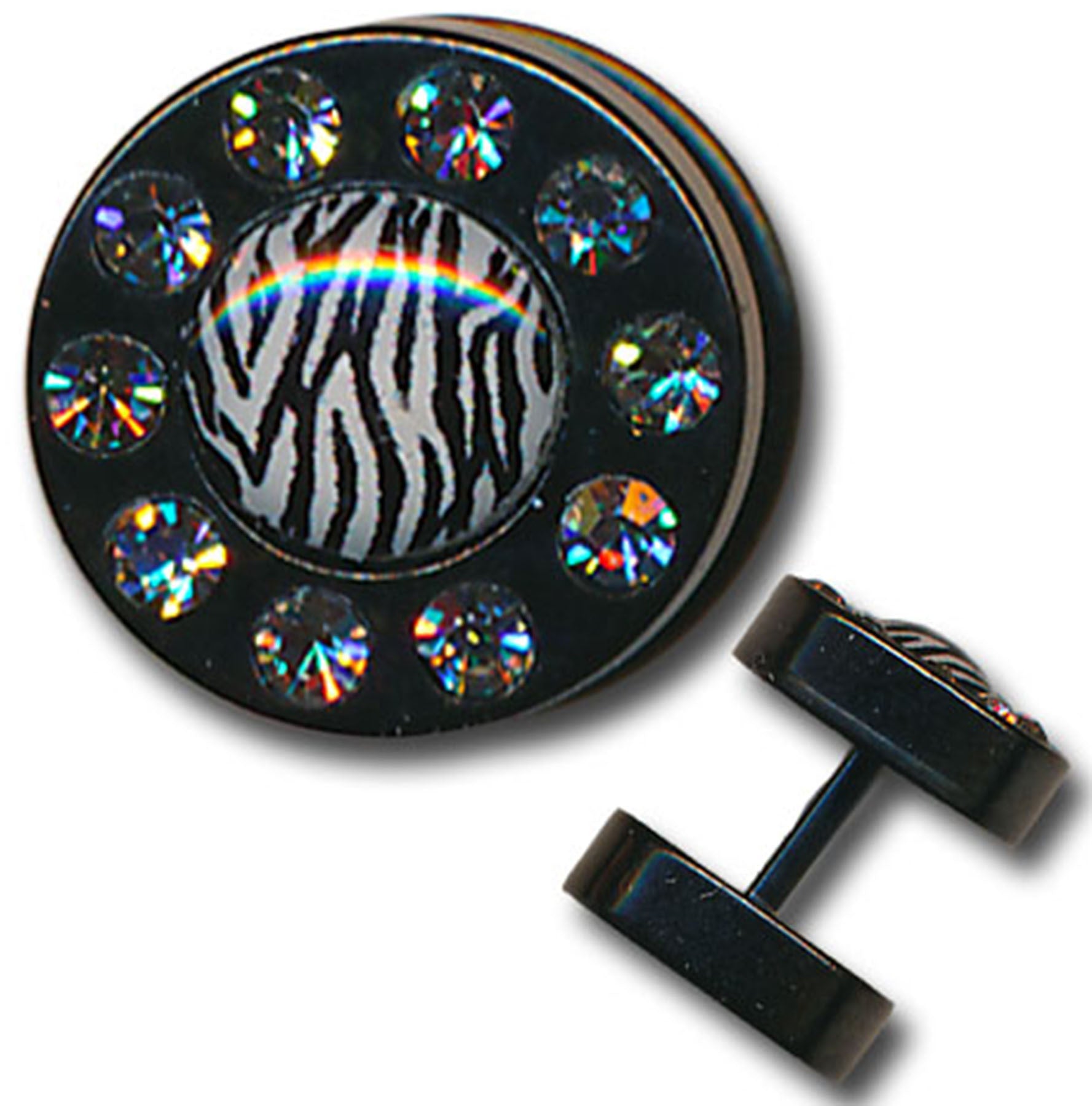 Glitzer_ZEBRA_STRASS_Fake_Plug_-_1_Stueck_killer_kirsche