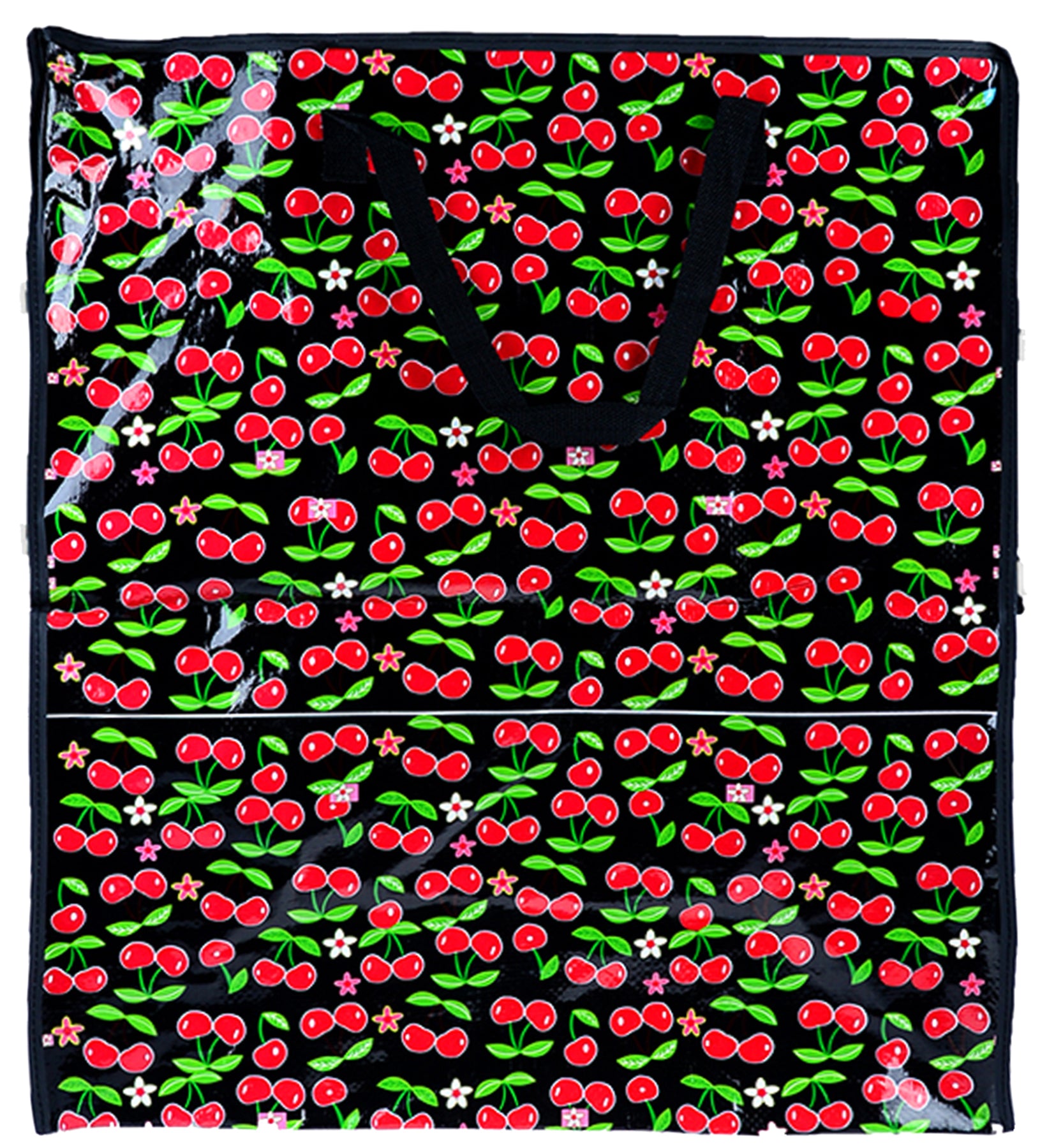 Grosser_Cherry_Kirschen_Flower_BLOOM_Tragetasche_SHOPPER_-_Schwarz_killer_kirsche