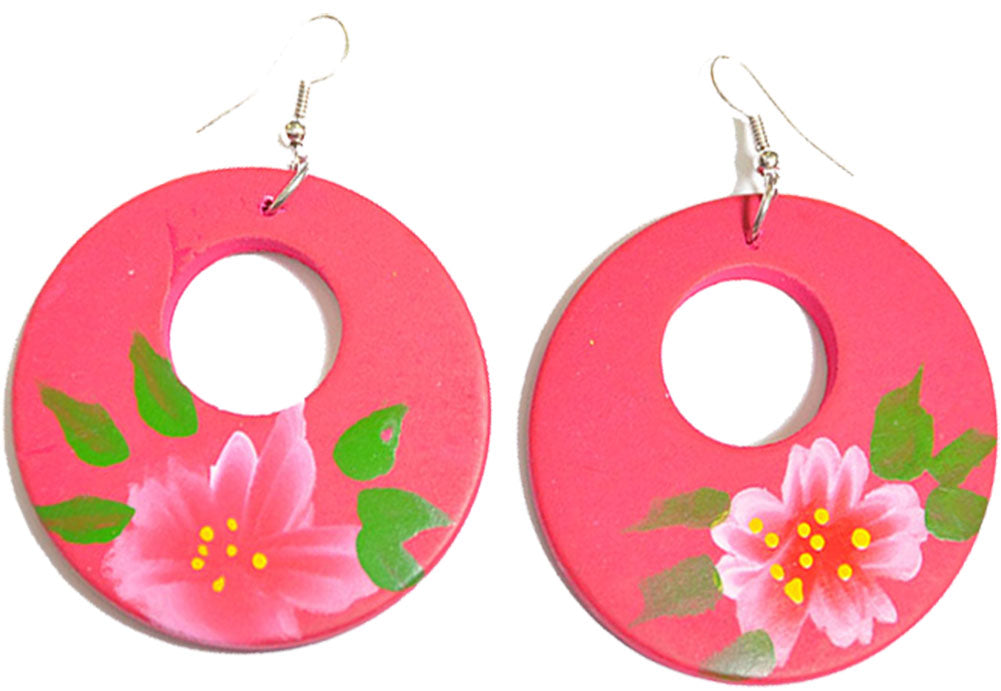 Handbemalte_TIKI_Flower_Blueten_OHRHaeNGER_pinkKHTTZsP2MXD0u