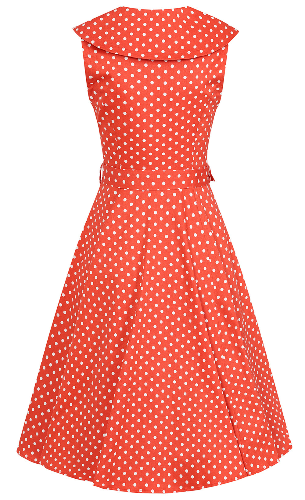 Hearts_Roses_HANNAH_POLKA_DOT_Vintage_Punkte_Rockabilly_Lapel_Collar_SWING_DRESS_Kleid_-_Kirschrot-5
