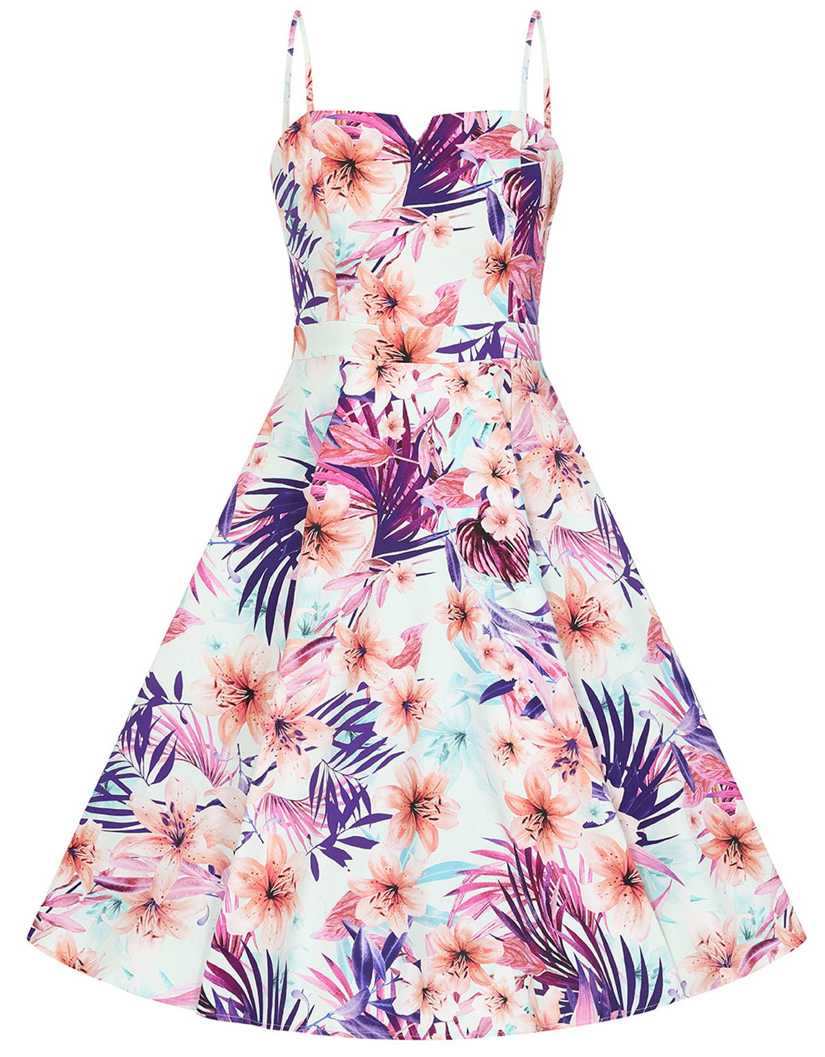 Hearts_Roses_IDA_FLORAL_Vintage_Tropical_Straps_50s_SWING_DRESS_Kleid__Weiss-3