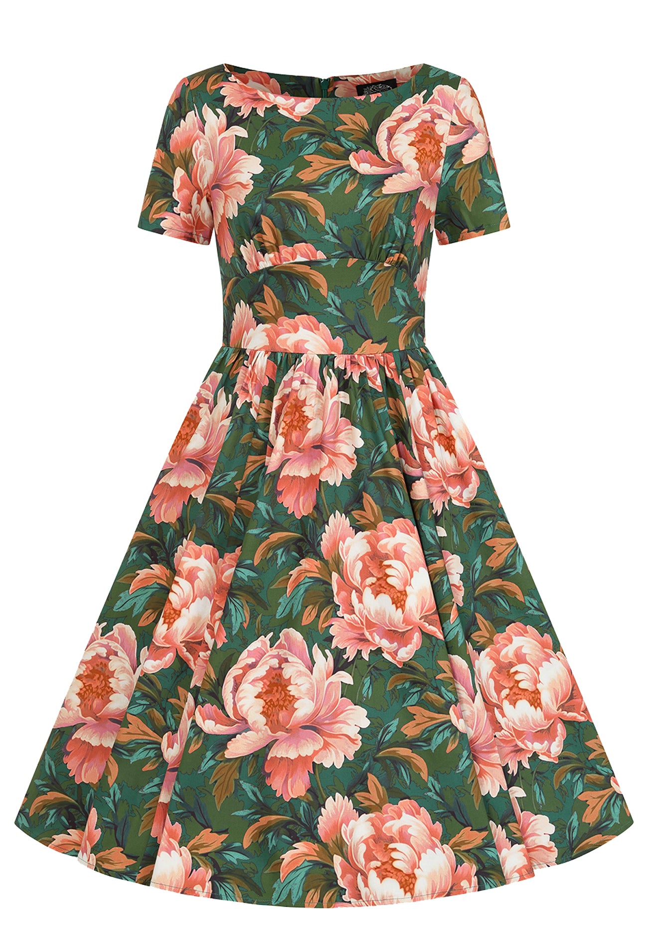 Hearts_Roses_NORAH_PEACHY_Floral_Blueten_Vintage_50s_Swing_Dress_KLEID_-_Gruen-1