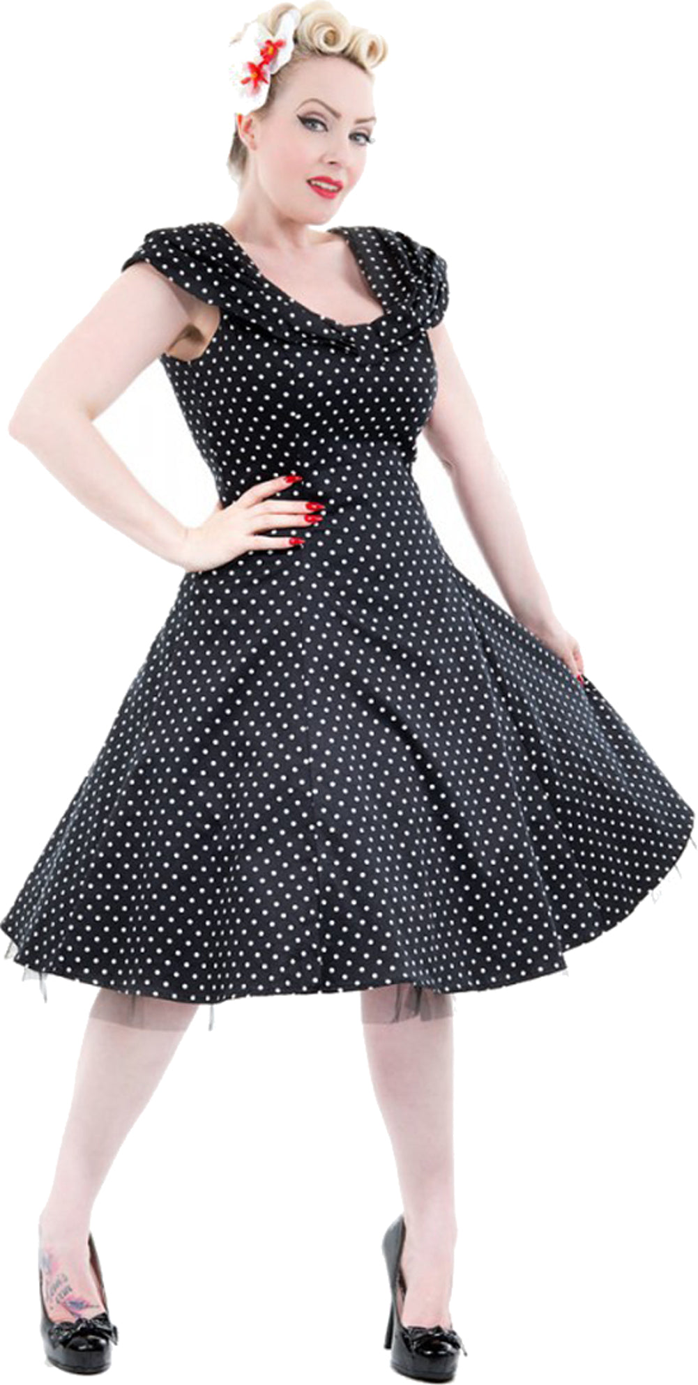 Hearts_Roses_POLKA_DOTS_Punkte_PETTICOAT_Kleid_mit_Carmenkragen4xk6awb4AZGbc