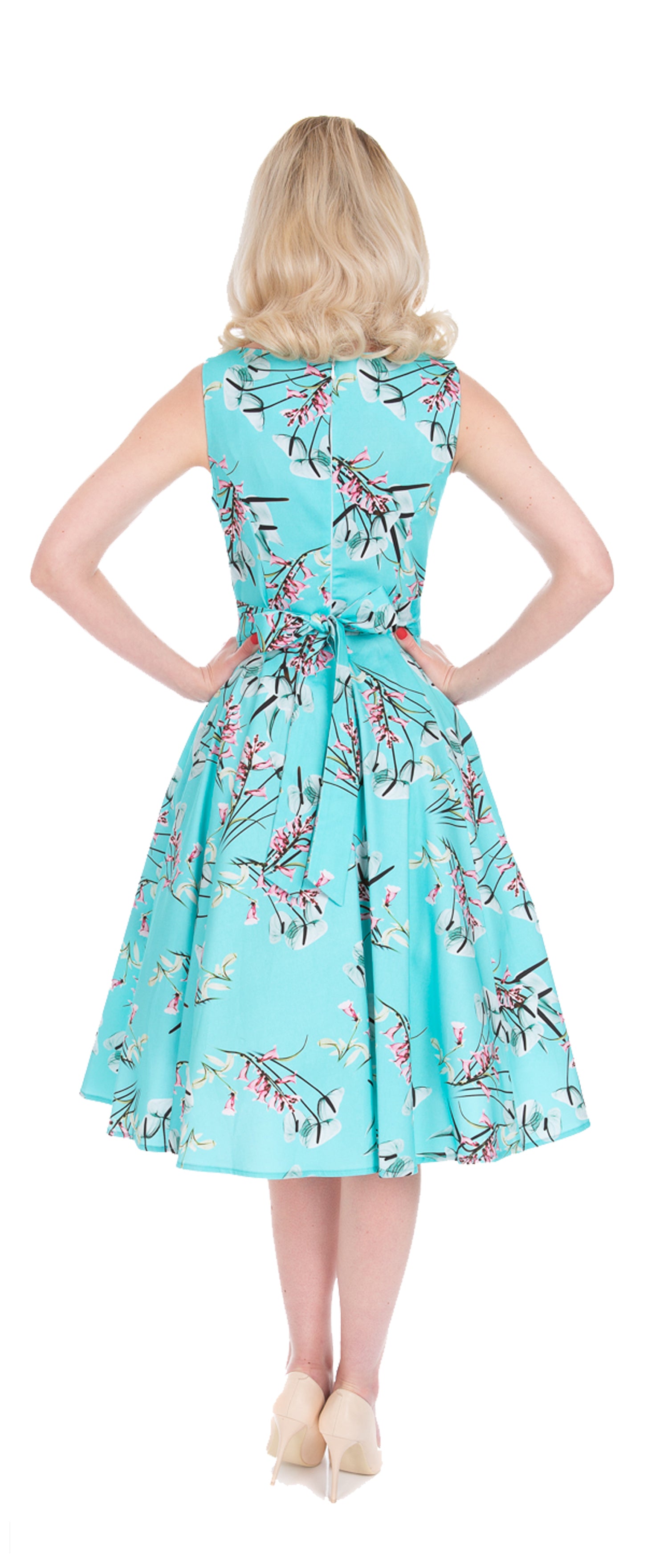 Hearts_Roses_SANDRA_FLORAL_Vintage_Blten_Retro_SWING_DRESS_Kleid_Dunkles_Trkis-3