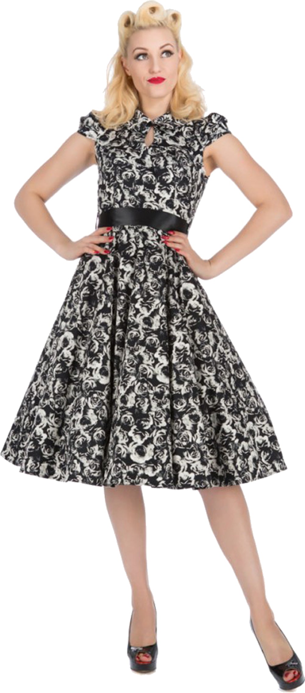 Hearts_Roses_Vintage_ROSE_Bubikragen_50s_Blueten_SWING_Kleid