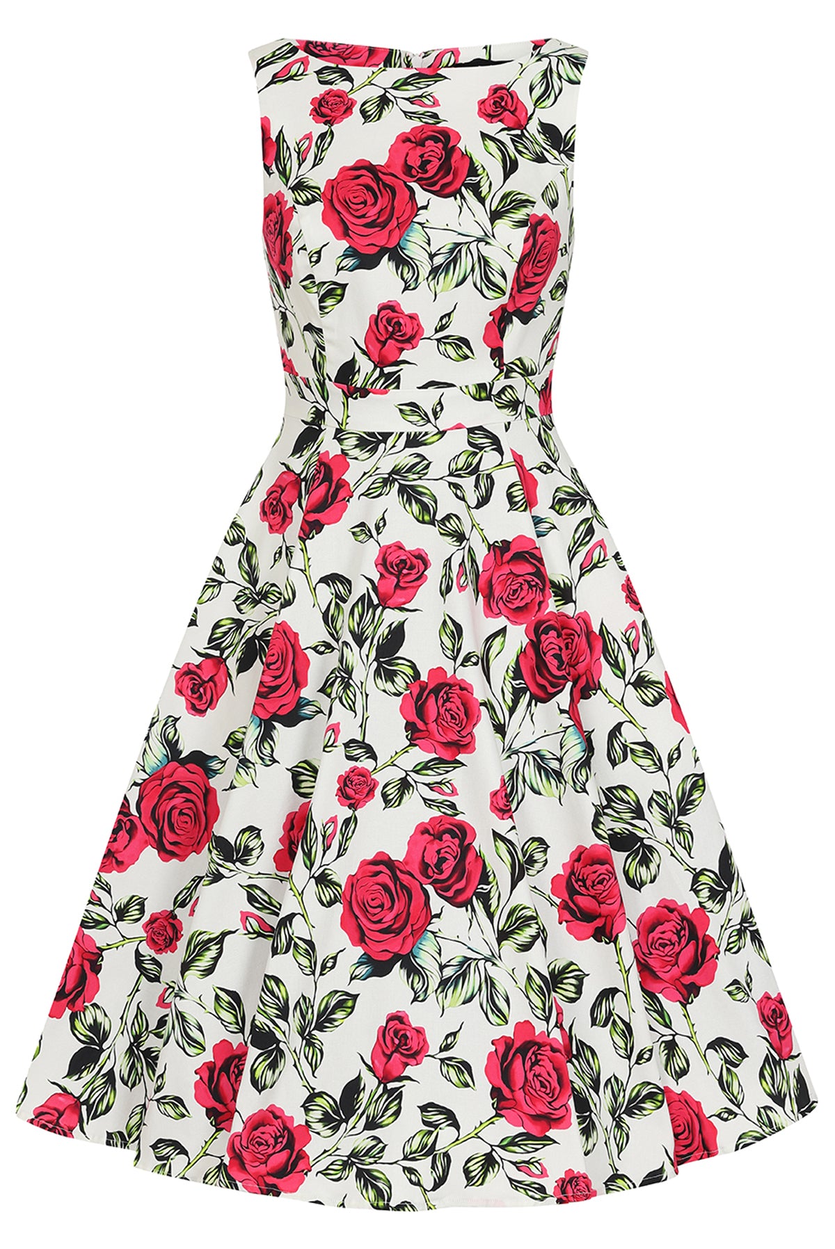 Hearts__Roses_HAZEL_ROSES_Vintage_Floral_Rosen_Boat_Neck_Swing_Dress_KLEID-33
