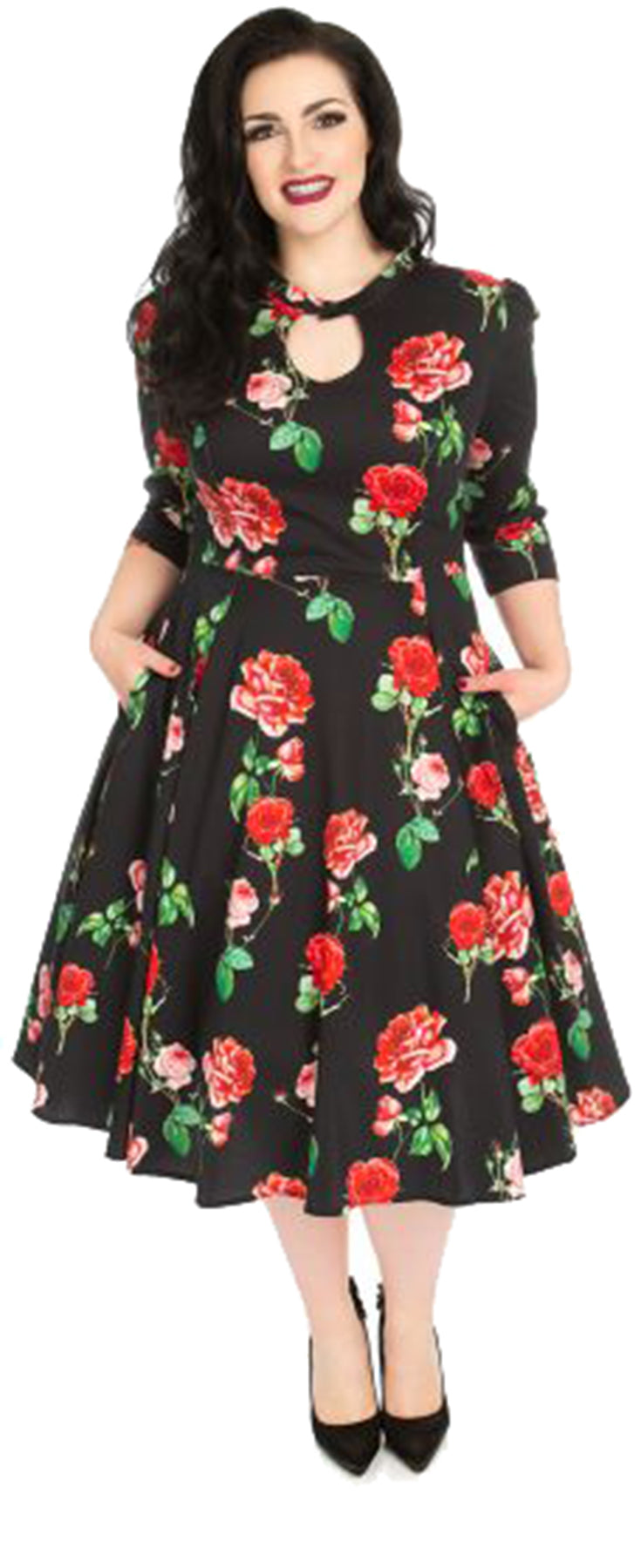 Hearts_and_Roses_BLACK_RED_ROSES_Flower_SWING_Dress_KLEID_Plus_Size_killer_kirsche_1