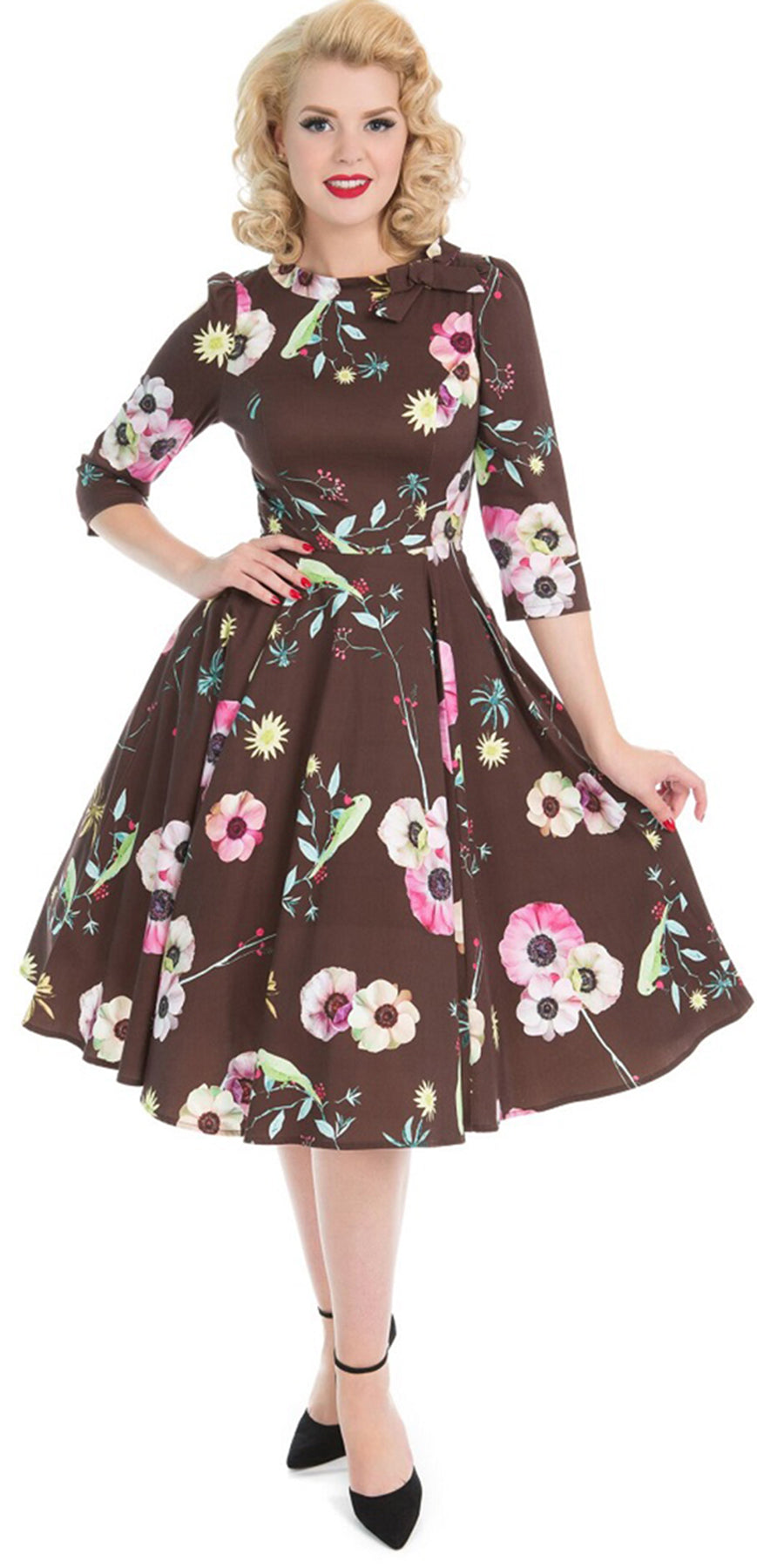 Hearts_and_Roses_CHOCOLATE_POPPY_Mohnblueten_dreiviertel_ARM_Vintage_SWING_DRESS_Kleid_killer_kirsche_2VwSXFUc9oxj7V