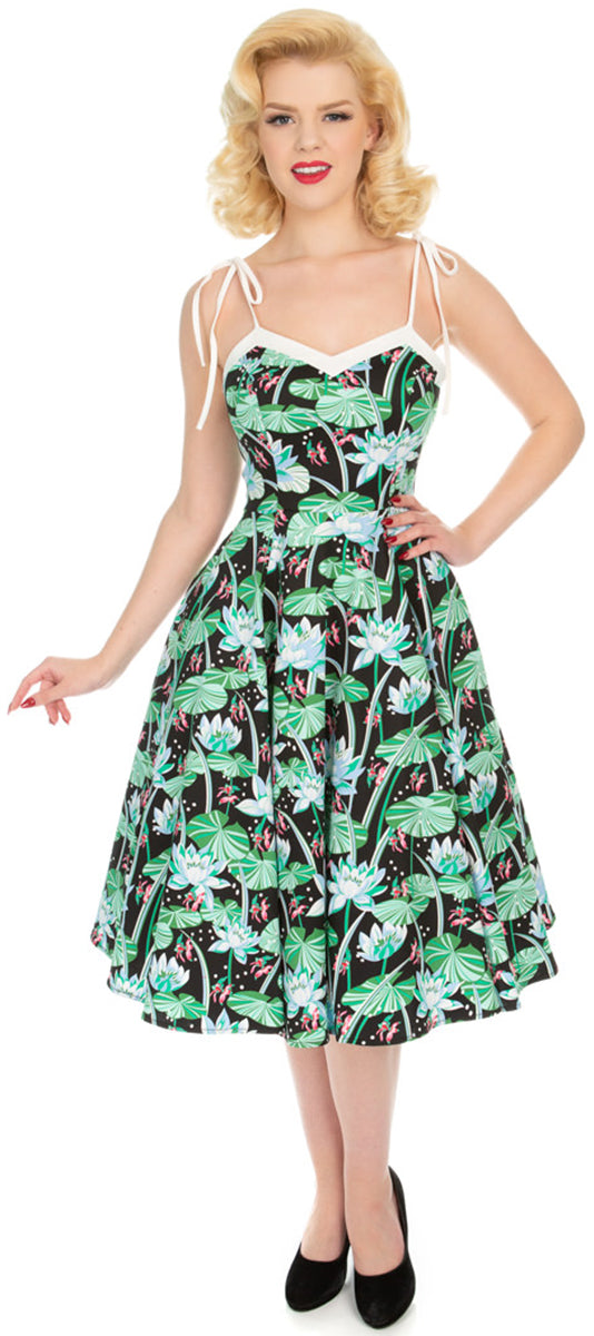 Hearts_and_Roses_GLORIOUS_TROPICAL_Wasserlilien_FISCHE_Swing_Dress_KLEID-18glcOerAoZ3op