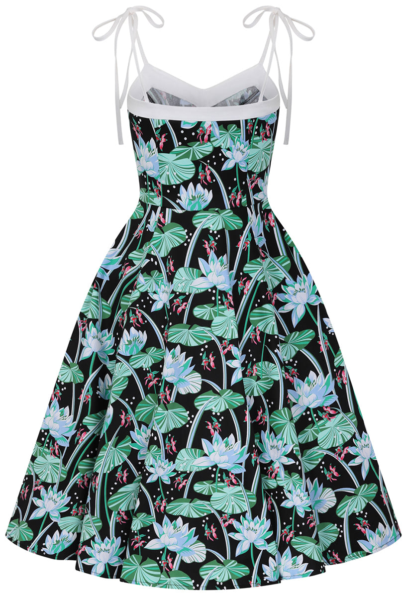Hearts_and_Roses_GLORIOUS_TROPICAL_Wasserlilien_FISCHE_Swing_Dress_KLEID-4NXAvVKbTwKQ4a