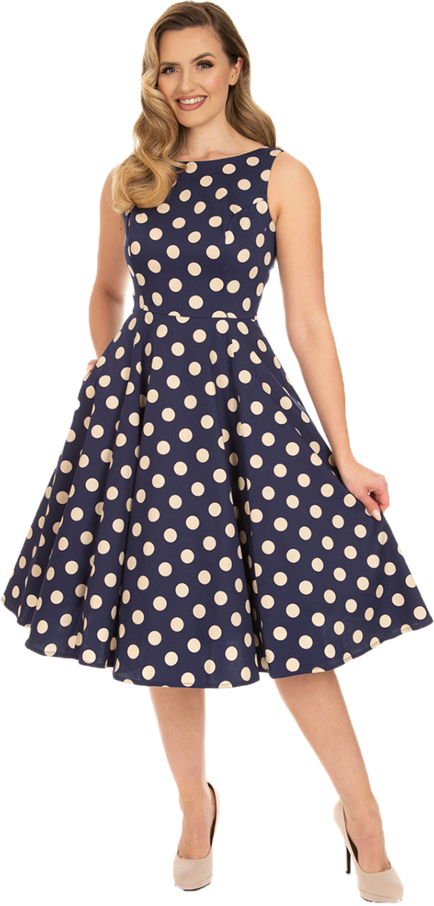 Hearts_and_Roses_MIAH_Vintage_POLKA_DOT_Punkte_50s_SWING_DRESS_Kleid_Navy_killer_kirsche
