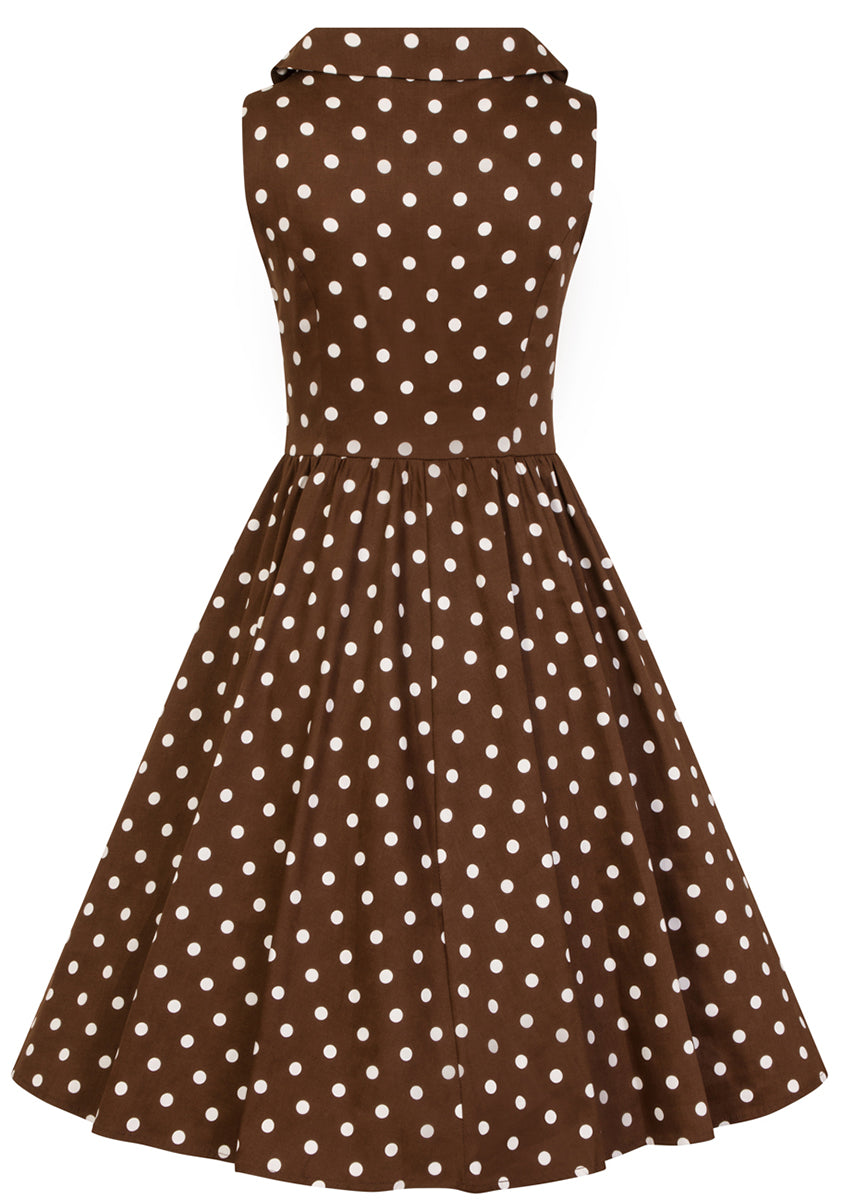 Hearts_and_Roses_RAVISHING_Polka_Dots_PUNTKE_Collar_Swing_Dress_KLEID_Braun-4
