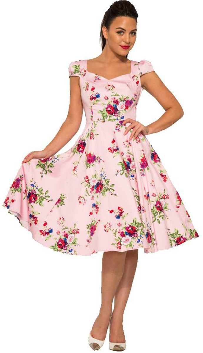 Hearts_and_Roses_ROYAL_BALLET_Vintage_Floral_Rose_SWING_DRESS_Kleid_Rosa-2
