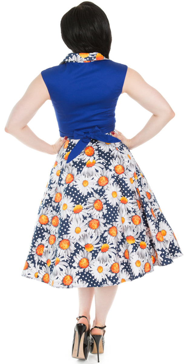 Hearts_and_Roses_SUNFLOWER_Polka_Dot_Blumen_DINER_Swing_Dress_HEMDKLEID-2YFQe9aLtN63nT