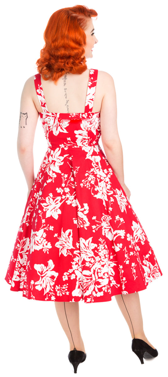 Hearts_and_Roses_WHITE_REGAL_LILY_Blumen_Traeger_Vintage_SWING_Dress_Kleid-2
