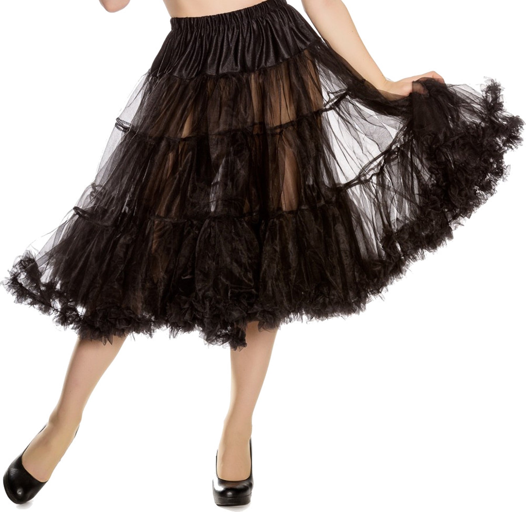 Hell_Bunny_50s_LONG_27_Swing_Tuell_Vintage_Ruffle_Unterrock_PETTICOAT_-_Schwarz_killer_kirsche