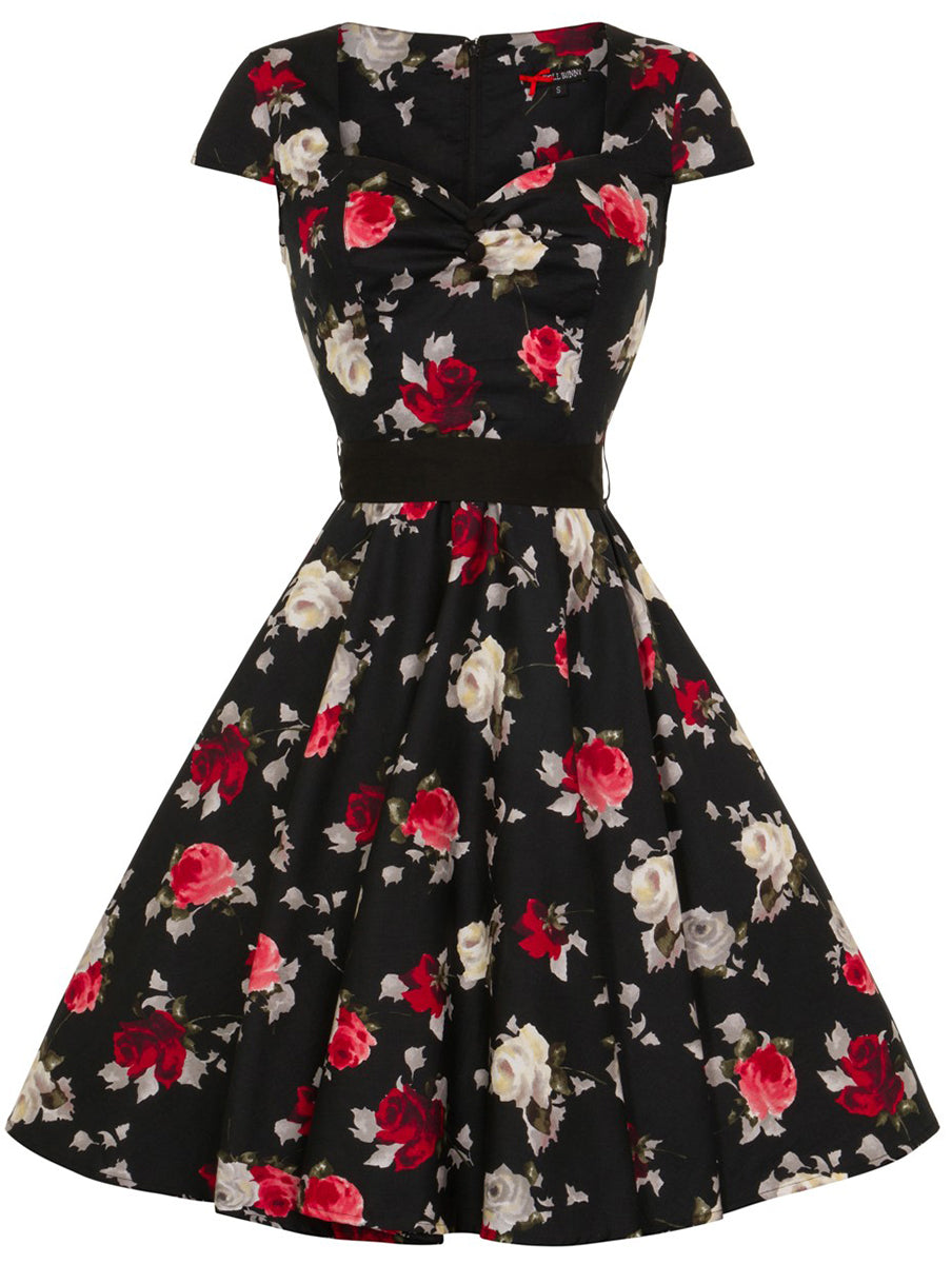 Hell_Bunny_ABELLA_Floral_ROSE_Vintage_Kurzarm_SWING_DRESS_Kleid-3DtVNtSsjXzs7y