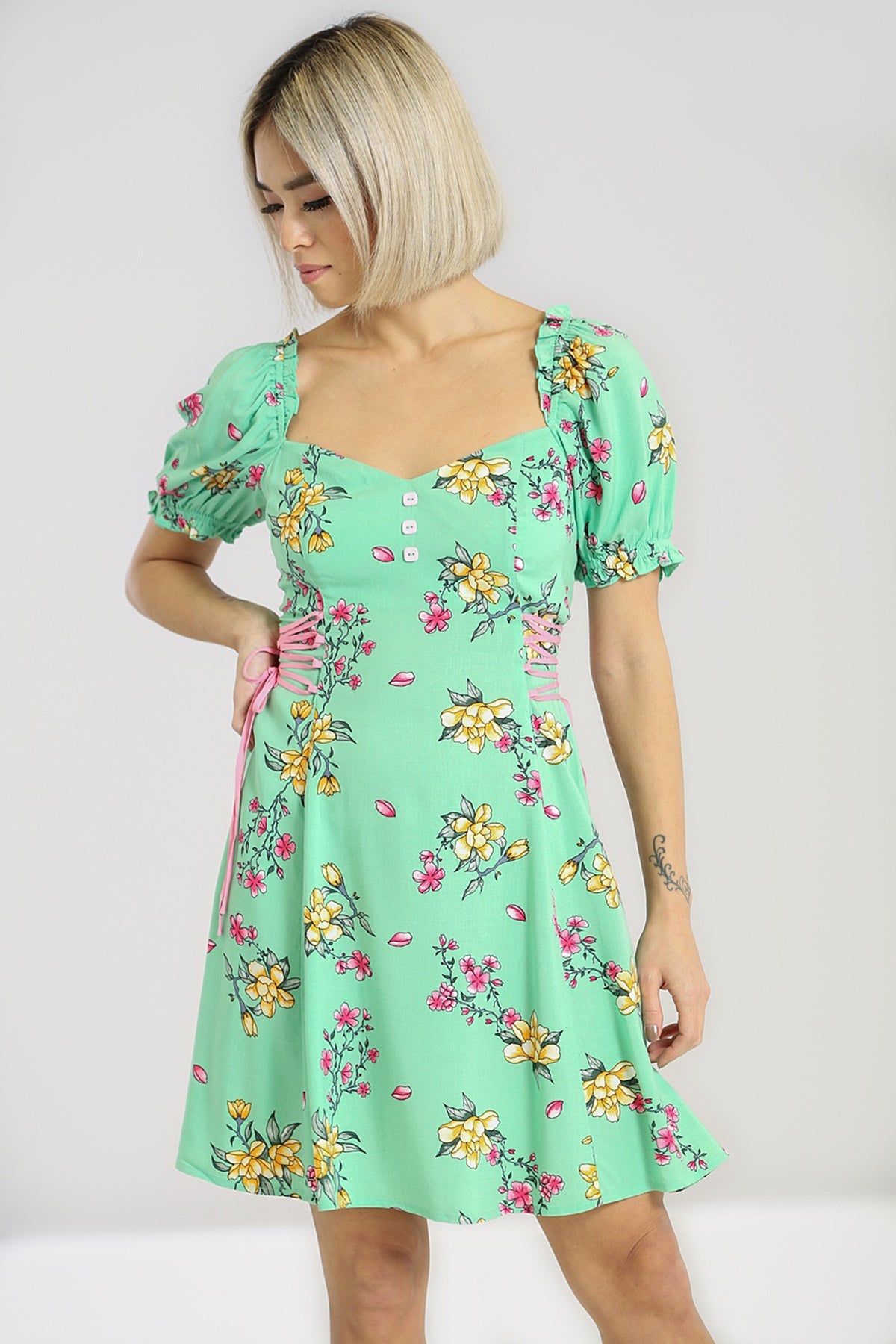 Hell_Bunny_ADELINA_Mini_Cherry_Blossom_Blueten_Retro_Dress_KLEID_-_Mint_killer_kirsche_2