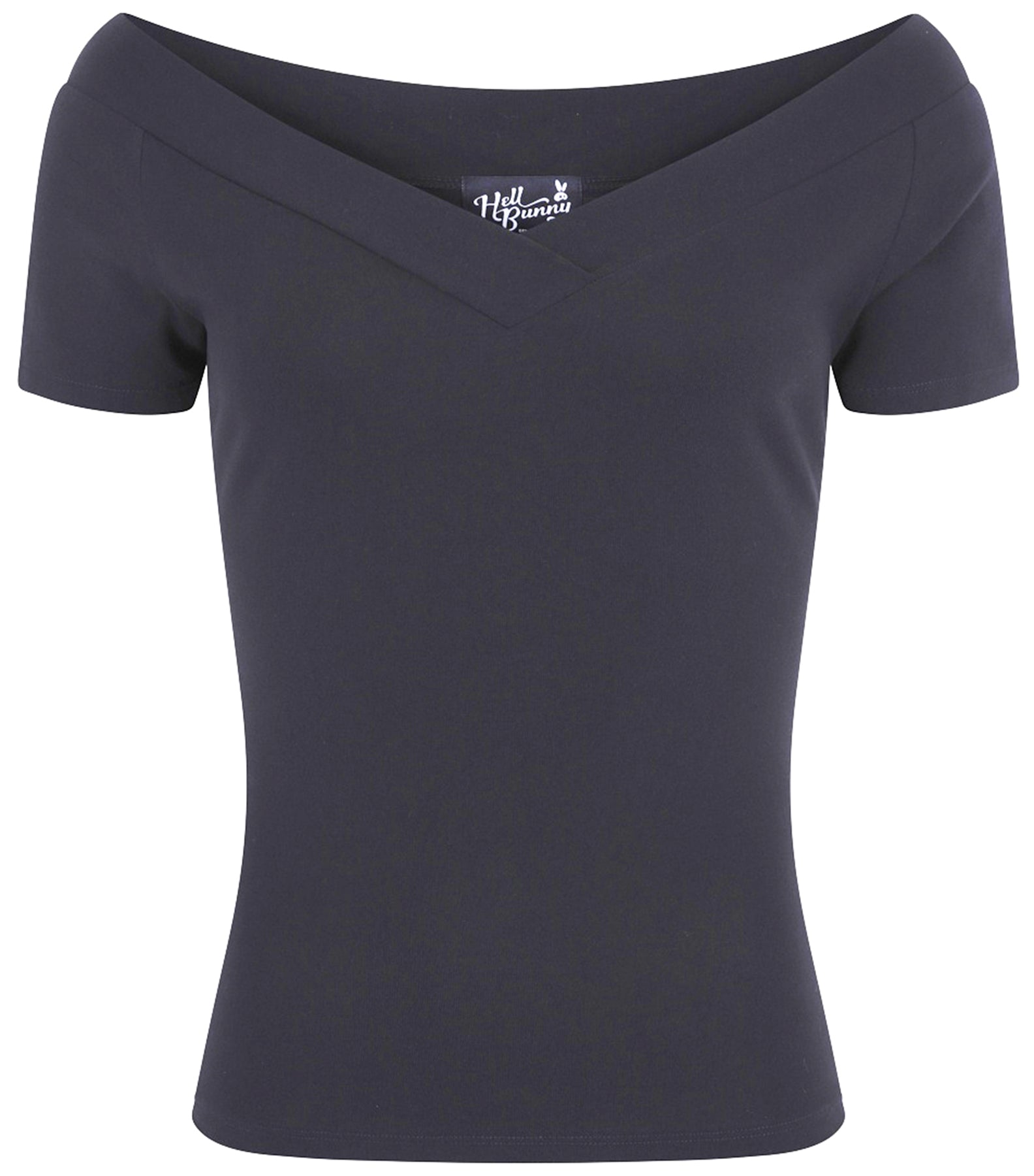 Hell_Bunny_ALEX_Vintage_Basic_V-Neck_UNI_Kurzarm_SHIRT_Schwarz_-_Plus_Size_killer_kirsche_3