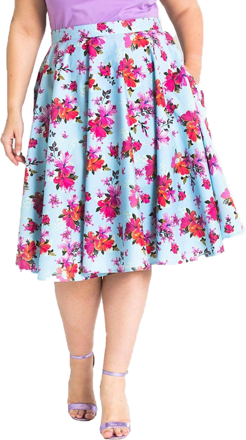 Hell_Bunny_ALYSSA_Vintage_LILY_Floral_BLUMEN_Swing_Skirt_ROCK_Plus_Size_killer_kirsche