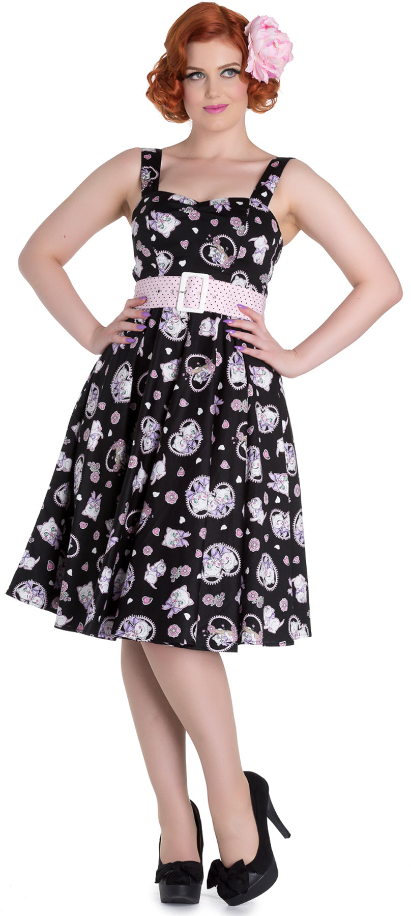 Hell_Bunny_AMELIA_50s_Kitten_and_Hearts_Swing_Dress_KLEID_-_Schwarz_killer_kirsche