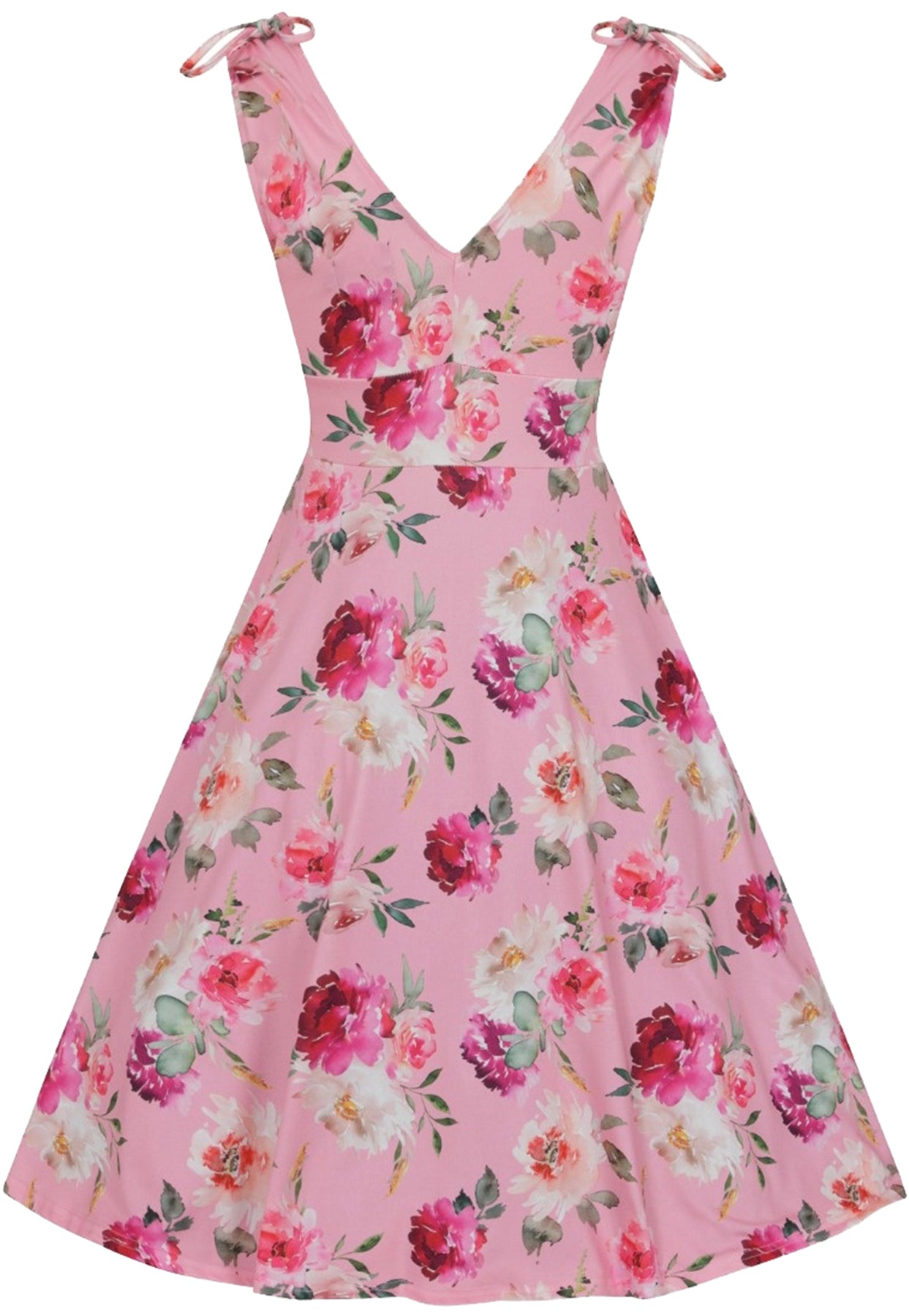 Hell_Bunny_ANA_ROSE_Vintage_BLUMEN_Flower_Rosen_V-Neck_SWING_DRESS_-_Pink_killr_kirsche_6