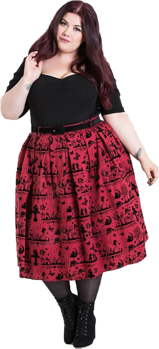 Hell_Bunny_ANDERSON_Fairytale_Woods_SWING_Skirt_TELLERROCK_Rot_Plus_Size-2