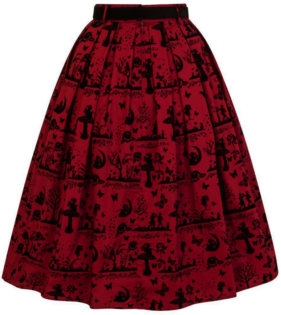Hell_Bunny_ANDERSON_Fairytale_Woods_SWING_Skirt_TELLERROCK_Rot_Plus_Size-4