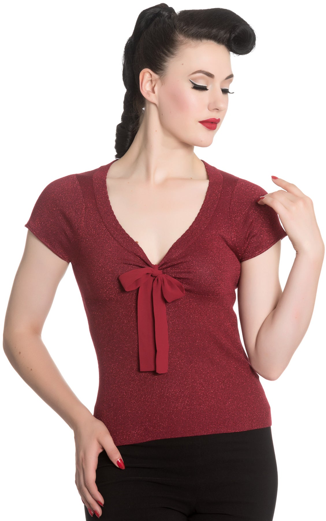 Hell_Bunny_ANGETTE_50s_Glitter_TIE_Glam_Pin_Up_Strick_Top_SHIRT_-_Rot_killer_kirsche