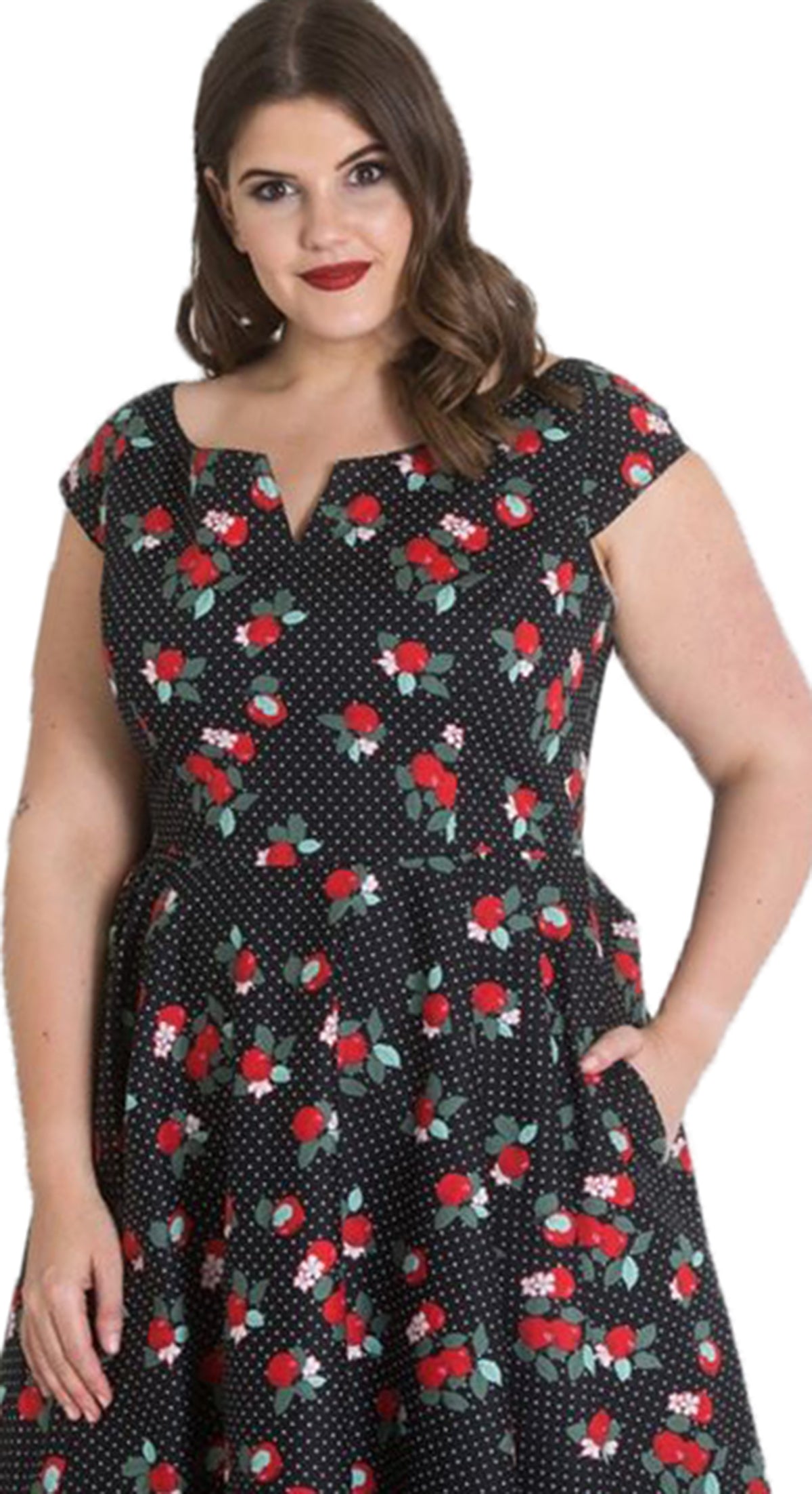 Hell_Bunny_APPLE_BLOSSOM_Polka_Dot_aepfel_SWING_Dress_KLEID_Plus_Size-2