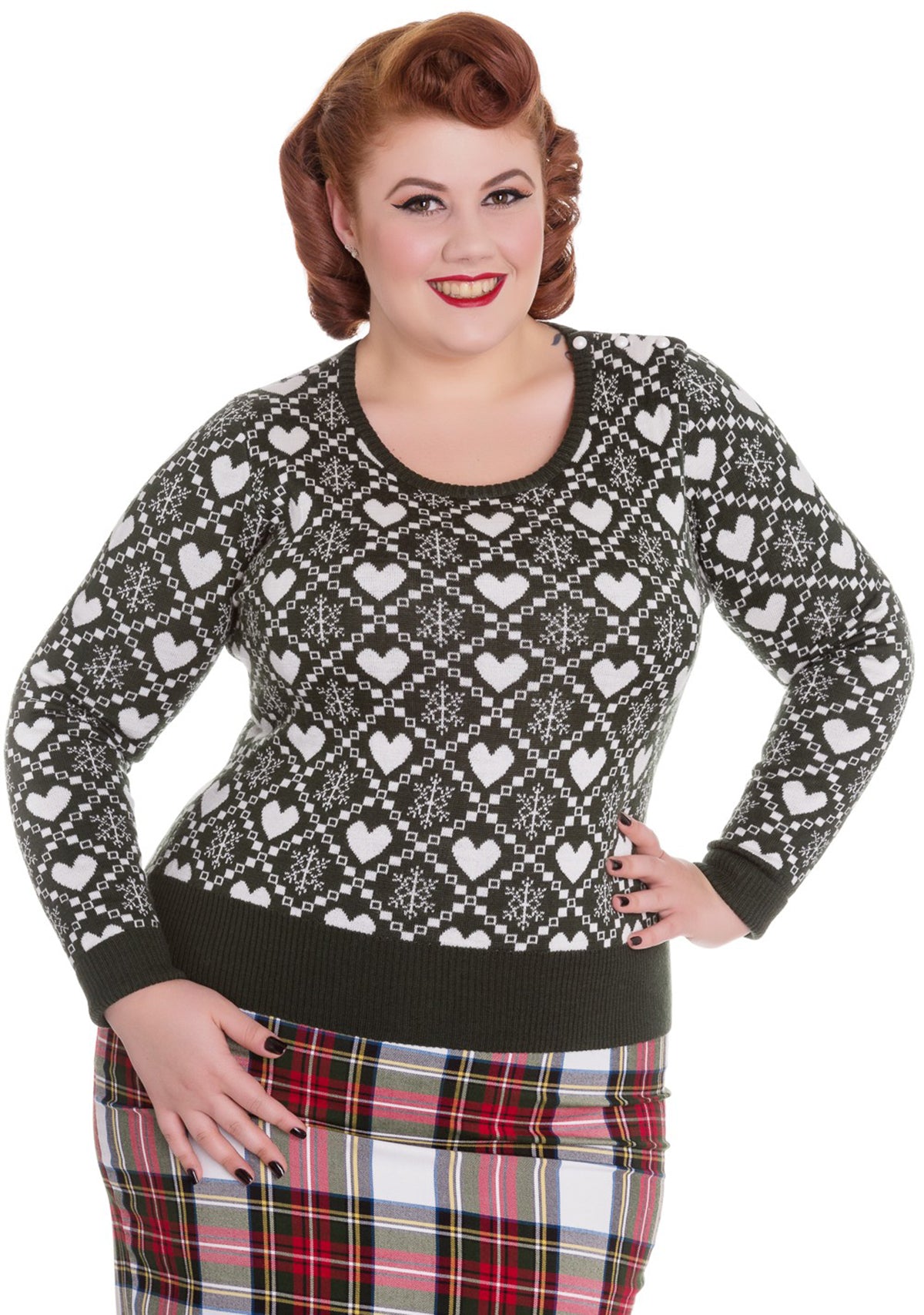 Hell_Bunny_AURORA_Heart_Snowflake_JUMPER_Pullover_PLUS_SIZE_Gruen-1