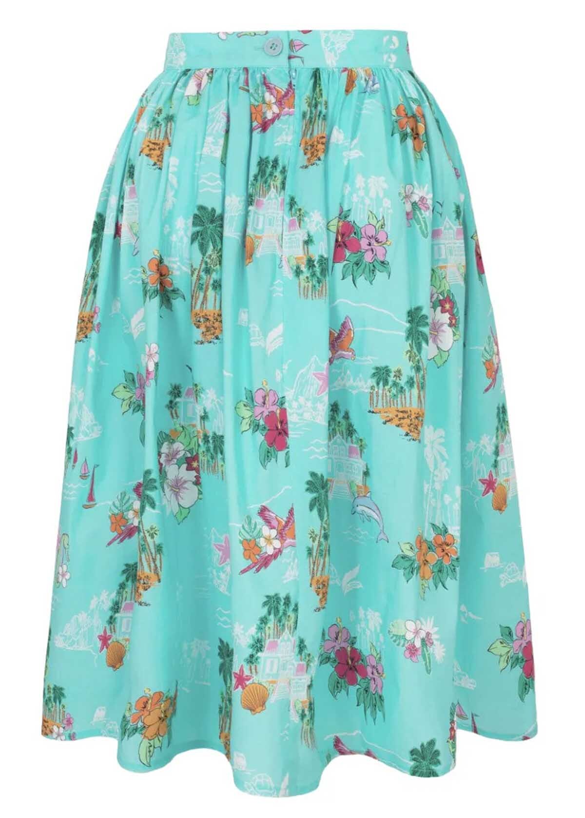 Hell_Bunny_AYANNA_TROPICAL_Hibiscus_Hawaii_Vintage_Sealife_50s_SWING_SKIRT_Rock_-5