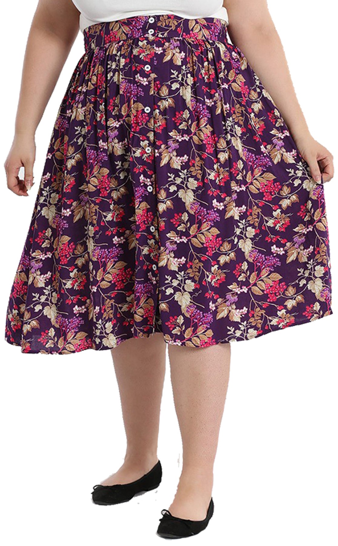 Hell_Bunny_BERRY_CRUSH_Vintage_WINTER_BERRIES_A-Linie_Skirt_ROCK_Plus_Size_killer_kirsche