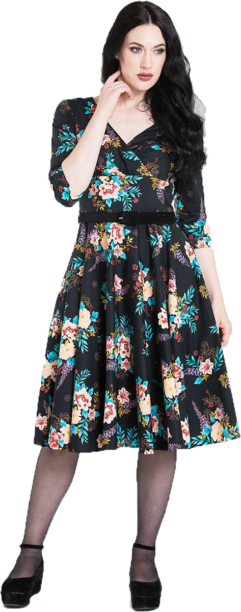 Hell_Bunny_BLUE_BELL_Vintage_FLORAL_Blumen_Flower_Swing_Dress_KLEID-1