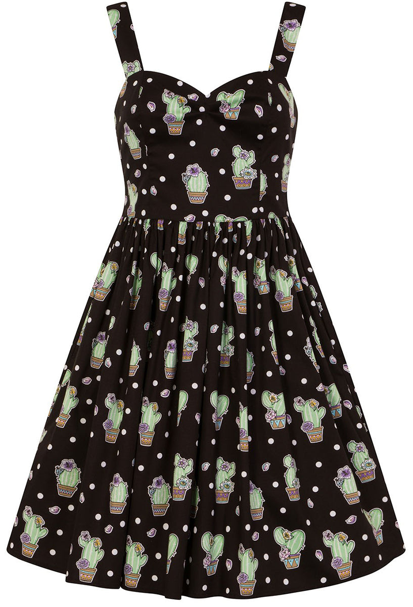 Hell_Bunny_CACTUS_Polka_Dot_KAKTUS_Traeger_SWING_DRESS_Kleid-3