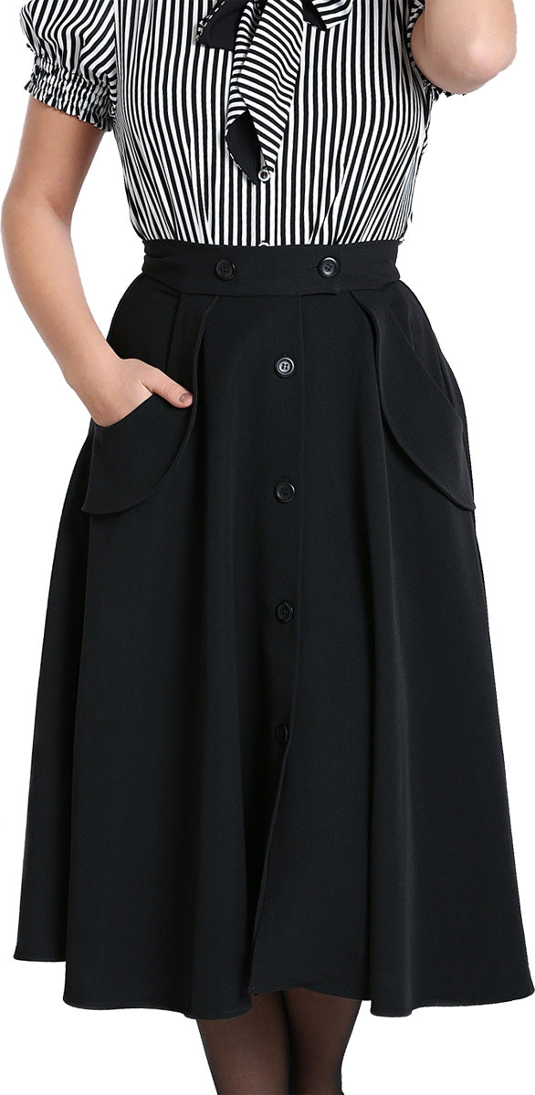 Hell_Bunny_CARLIE_Vintage_PLAIN_High_Waist_50s_SWING_SKIRT_Rock_Schwarz_killer_kirsche_2