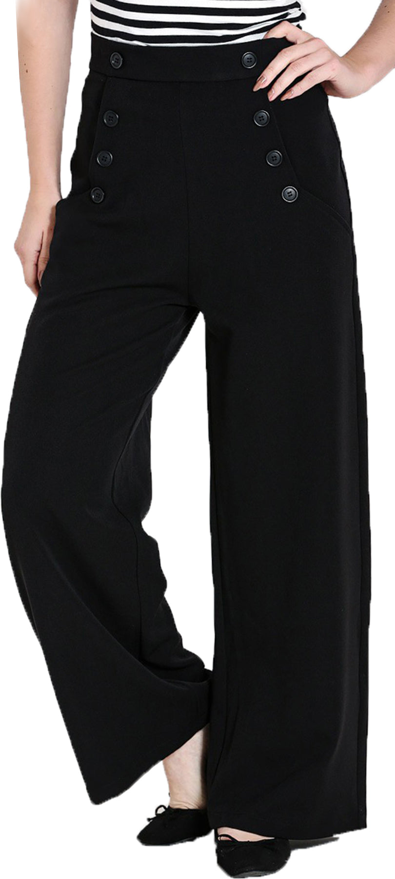 Hell_Bunny_CARLIE_Vintage_PLAIN_High_Waist_MARLENE_HOSE_Swing_Trousers_Schwarz_Killer_Kirsche-1