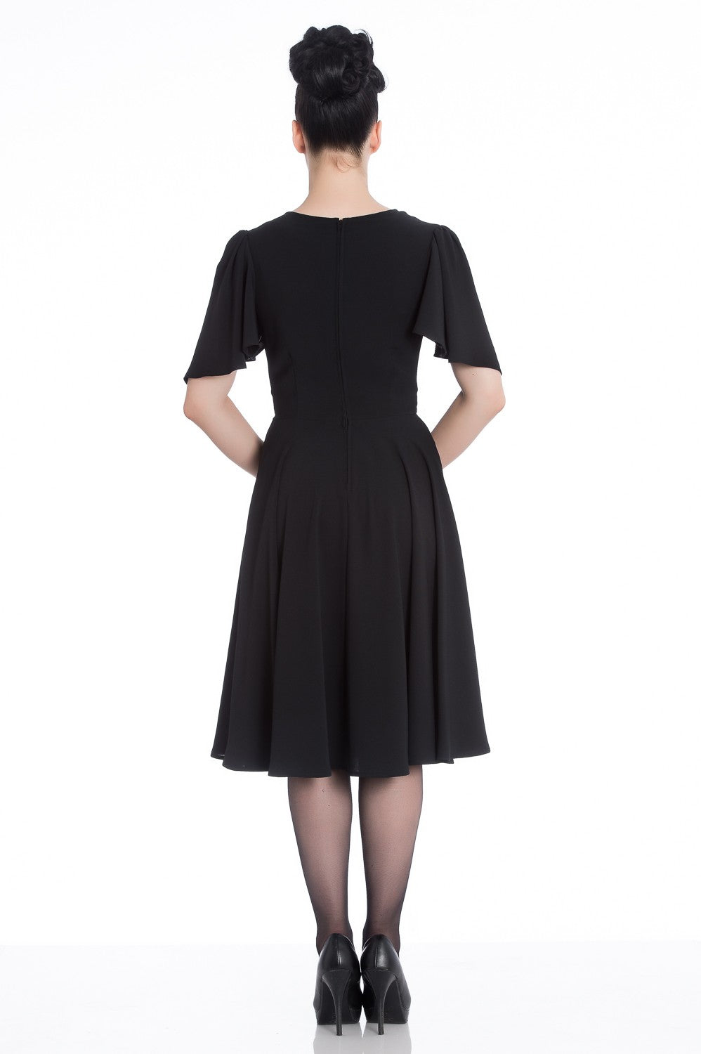 Hell_Bunny_CAROLINA_Vintage_PLAIN_Flutter_Sleeves_Swing_DRESS_Kleid-2