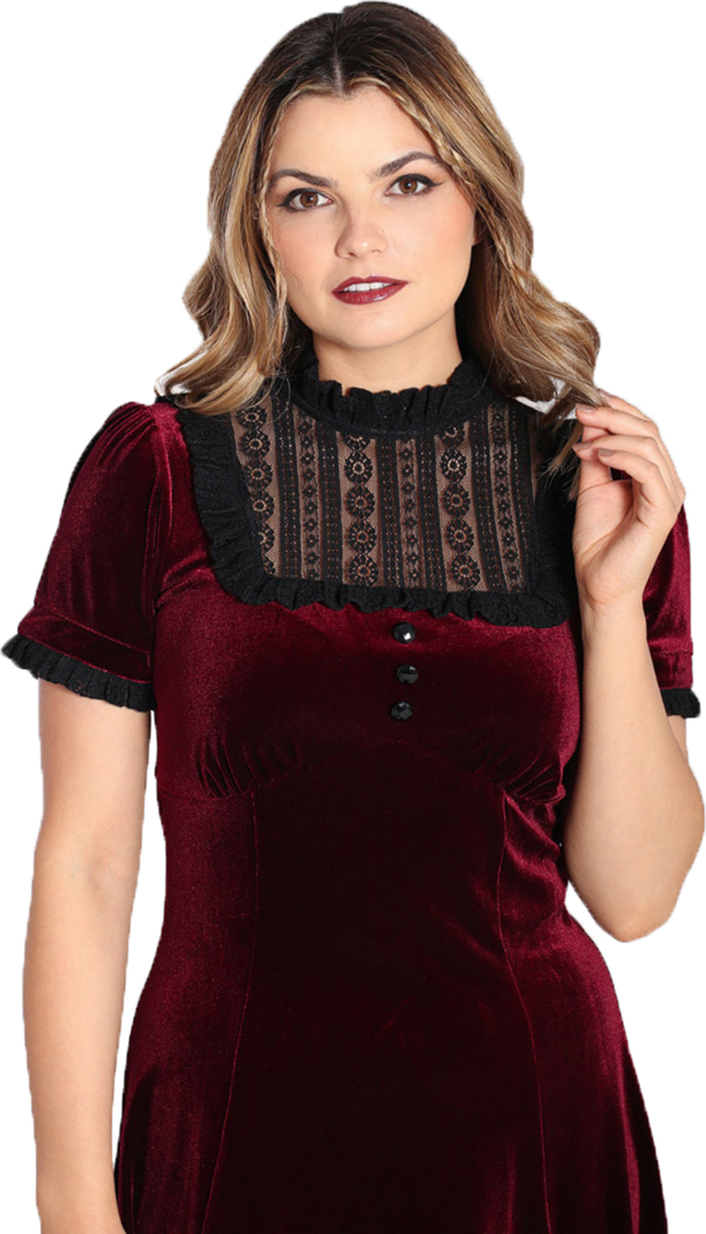Hell_Bunny_CAROLINE_VELVET_Vintage_SAMT_Spitze_Floral_Lace_A-LINIE_DRESS_Kleid_Killer_Kirsche-3