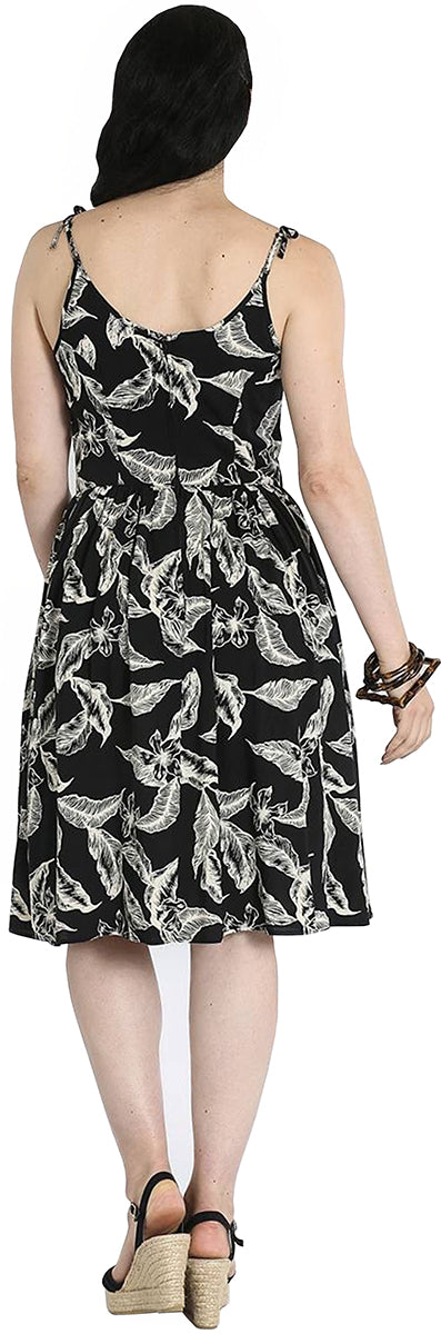 Hell_Bunny_CHIARA_Tropical_LEAVES_Hibiskus_Ruffle_Traeger_SWING_DRESS_Kleid-3