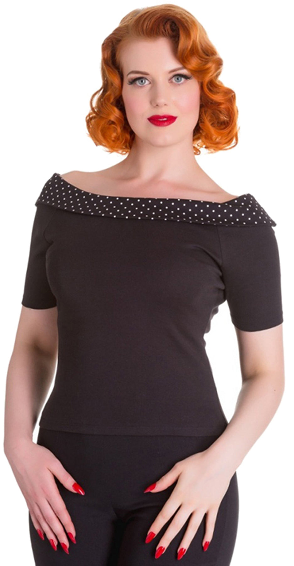 Hell_Bunny_CHLOE_Polka_Dots_Punkte_Collar_Vintage_Carmen_SHIRT_-_Schwarz_Plus_Size_killer_kirsche_0