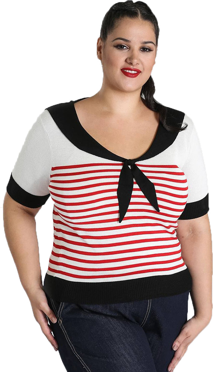 Hell_Bunny_COCO_50s_Streifen_SAILOR_Matrosen_Vintage_Knit_SHIRT_Plus_Size_Rot-1