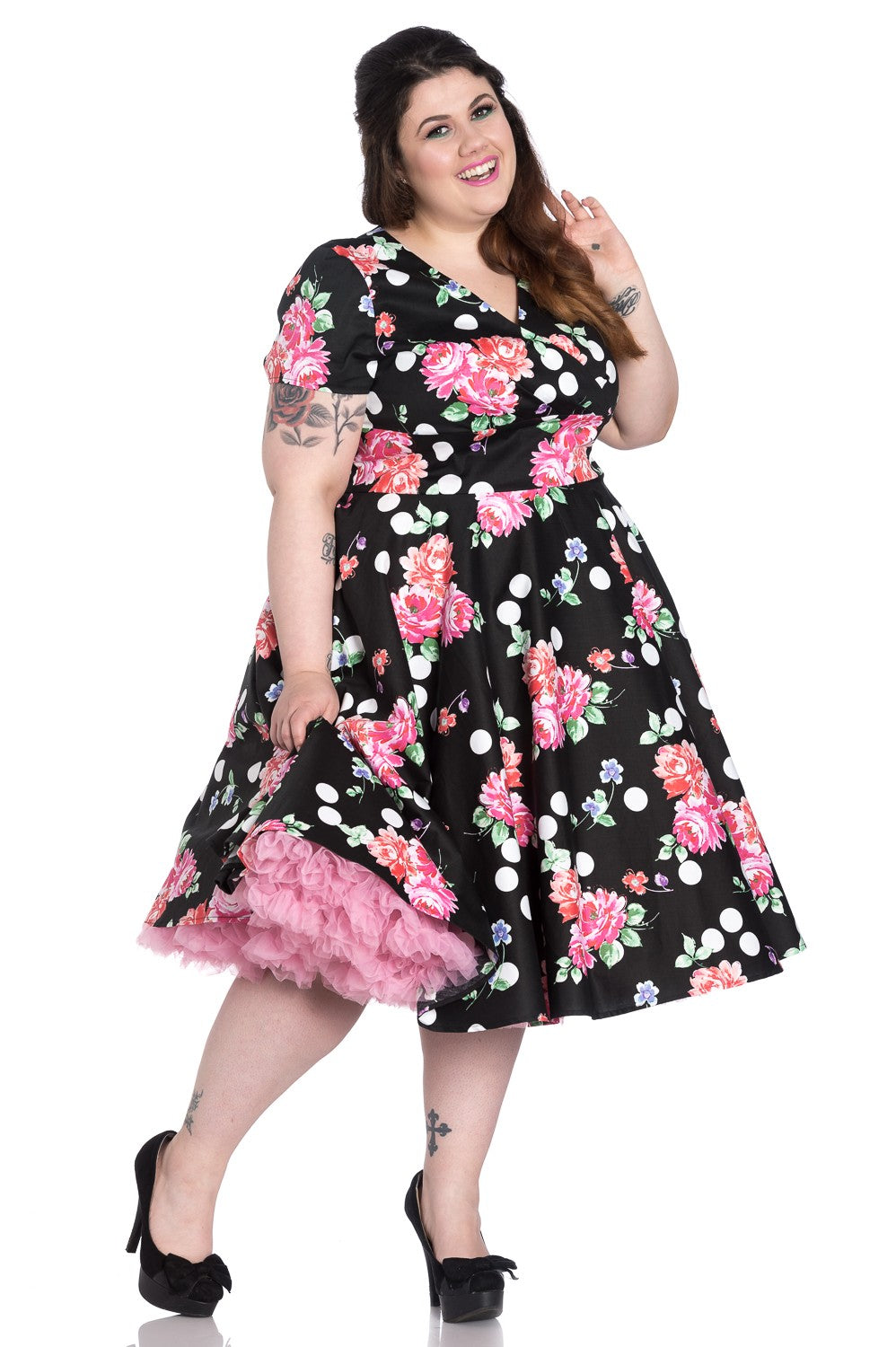 Hell_Bunny_COLLARETTE_Vintage_DAHLIA_Punkte_SWING_DRESS_Kleid_Plus_Size-3
