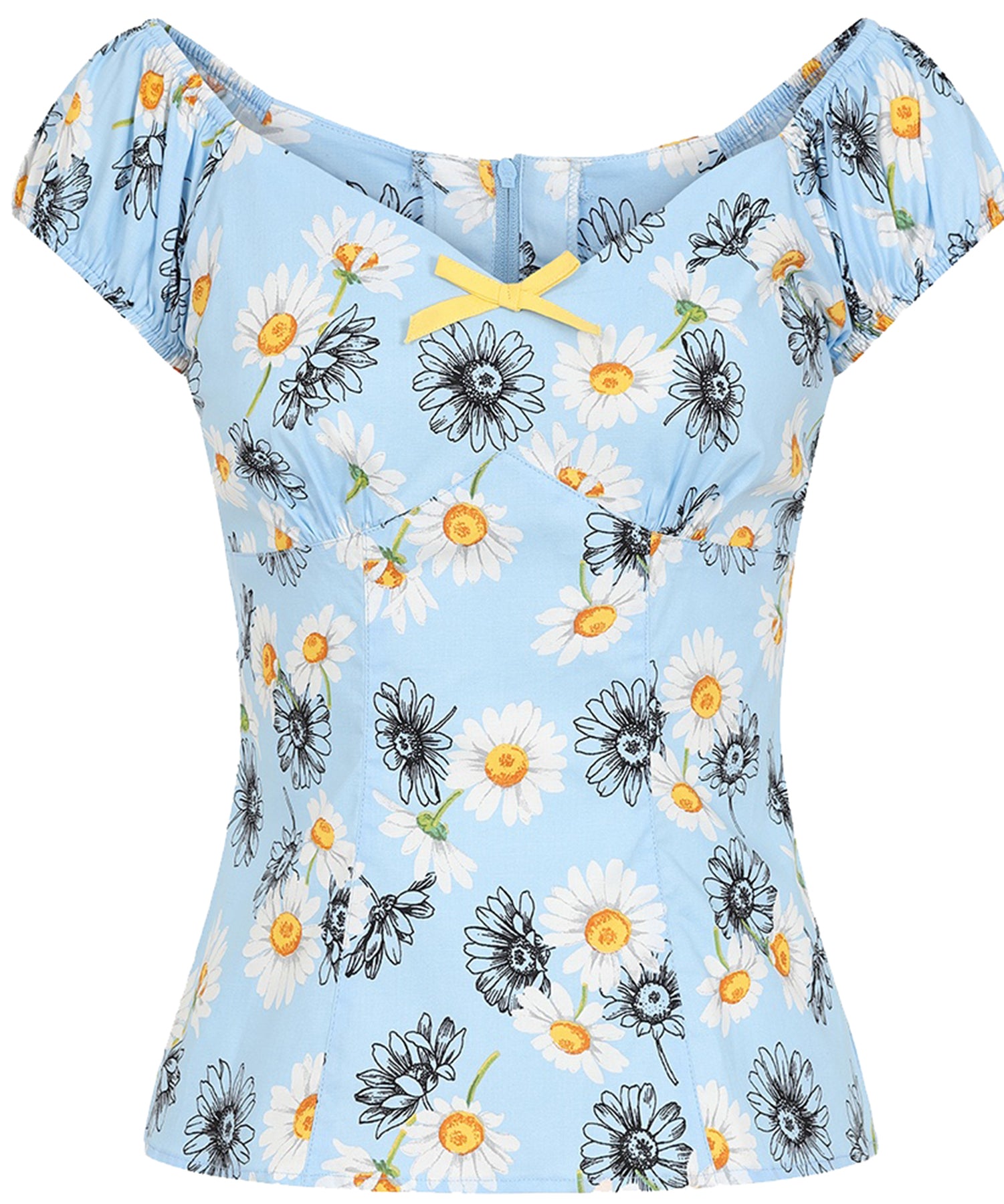Hell_Bunny_DAISY_Vintage_Margarite_Floral_Bow_Schleife_SHIRT_Bluse_-_Himmelblau_killer_kirsche_1