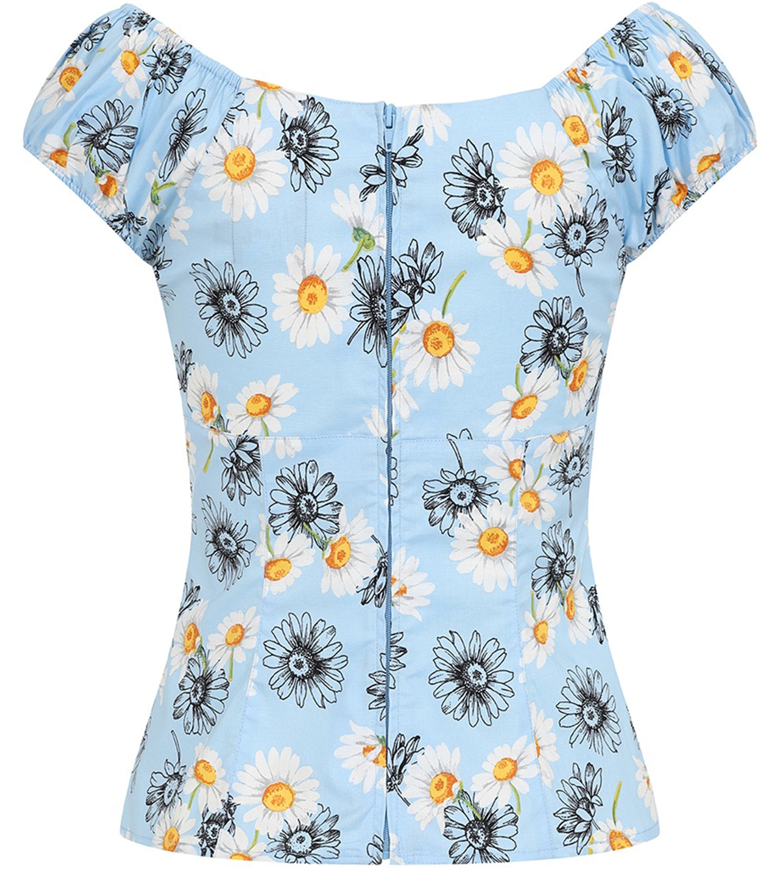 Hell_Bunny_DAISY_Vintage_Margarite_Floral_Bow_Schleife_SHIRT_Bluse_-_Himmelblau_killer_kirsche_5