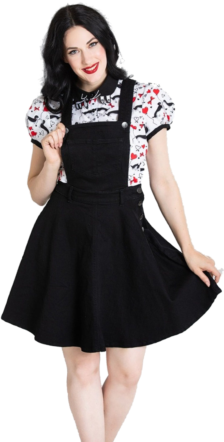 Hell_Bunny_DAKOTA_Vintage_Denim_PINAFORE_Jeans_Retro_LATZKLEID_Schwarz_killer_kirsche_1AJKcPZrE3YwsP