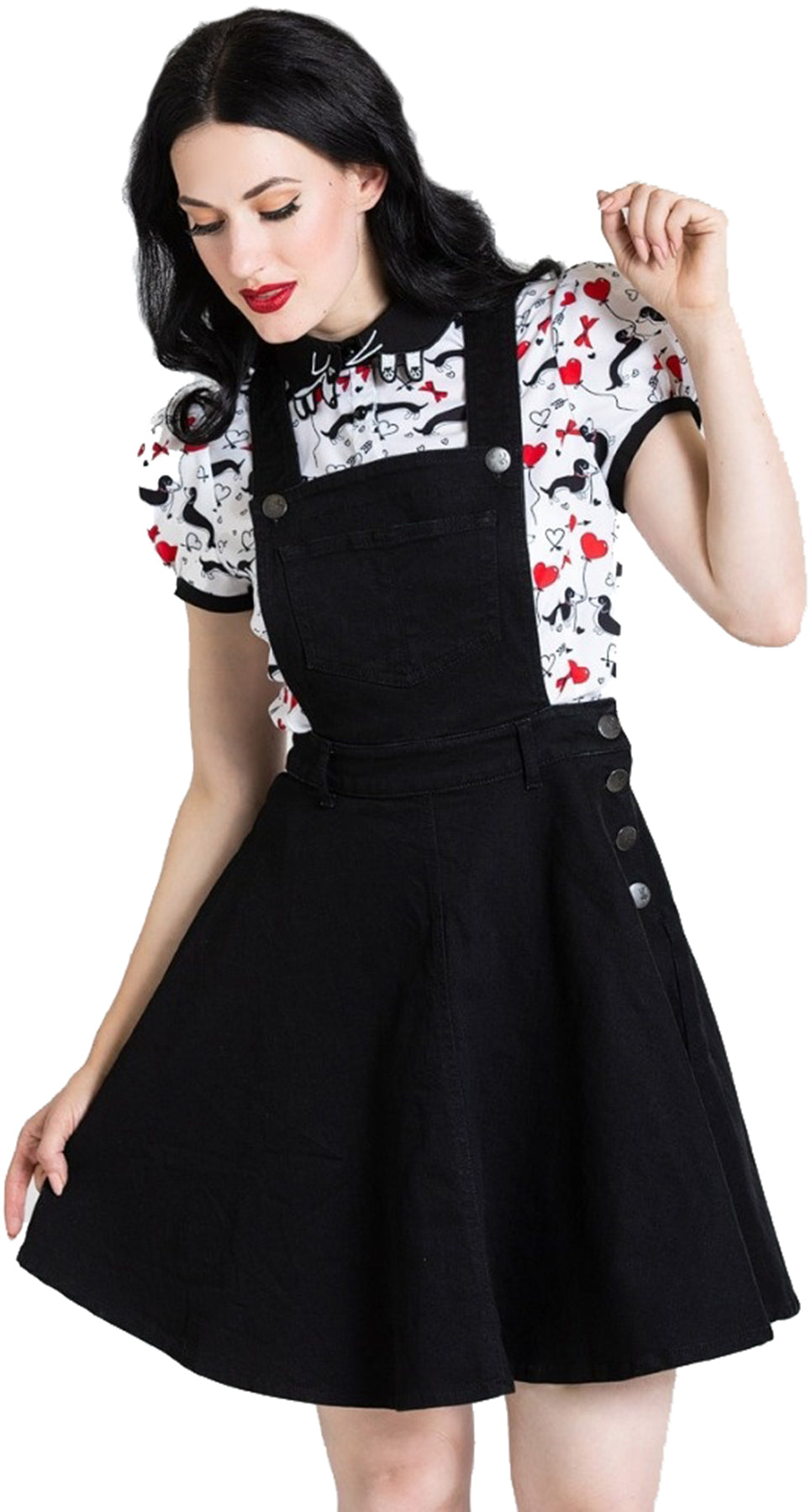 Hell_Bunny_DAKOTA_Vintage_Denim_PINAFORE_Jeans_Retro_LATZKLEID_Schwarz_killer_kirsche_2Z1OAhsYSFxyAP