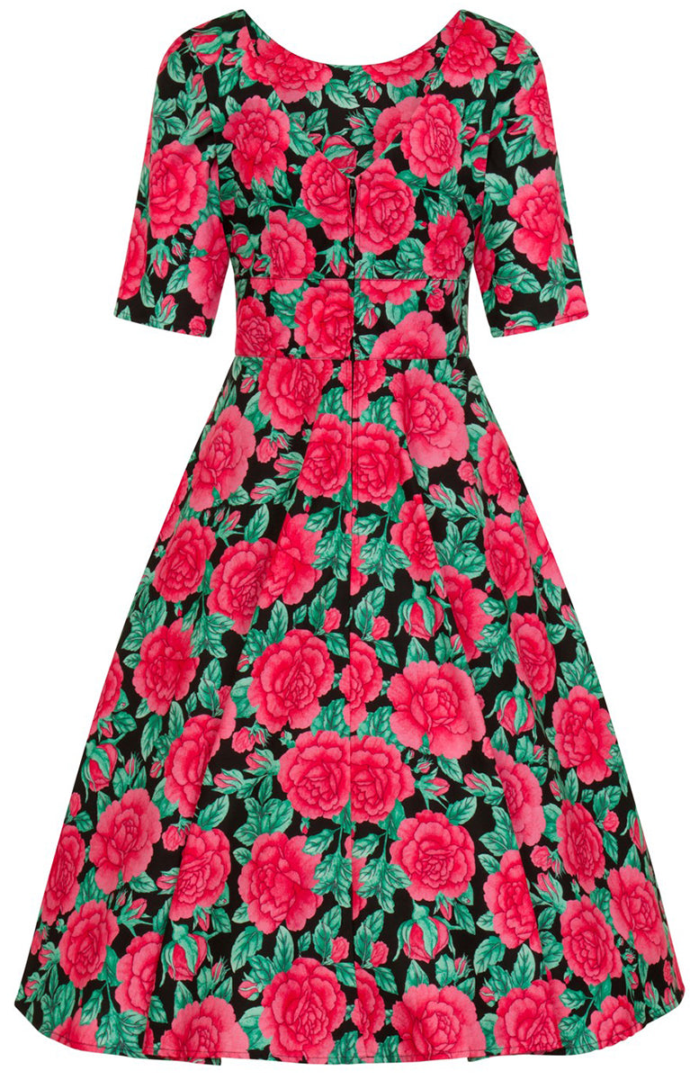 Hell_Bunny_DARCY_Vintage_ROSES_Floral_3_4_Arm_SWING_Dress_KLEID-5GElSB8kJznbMO