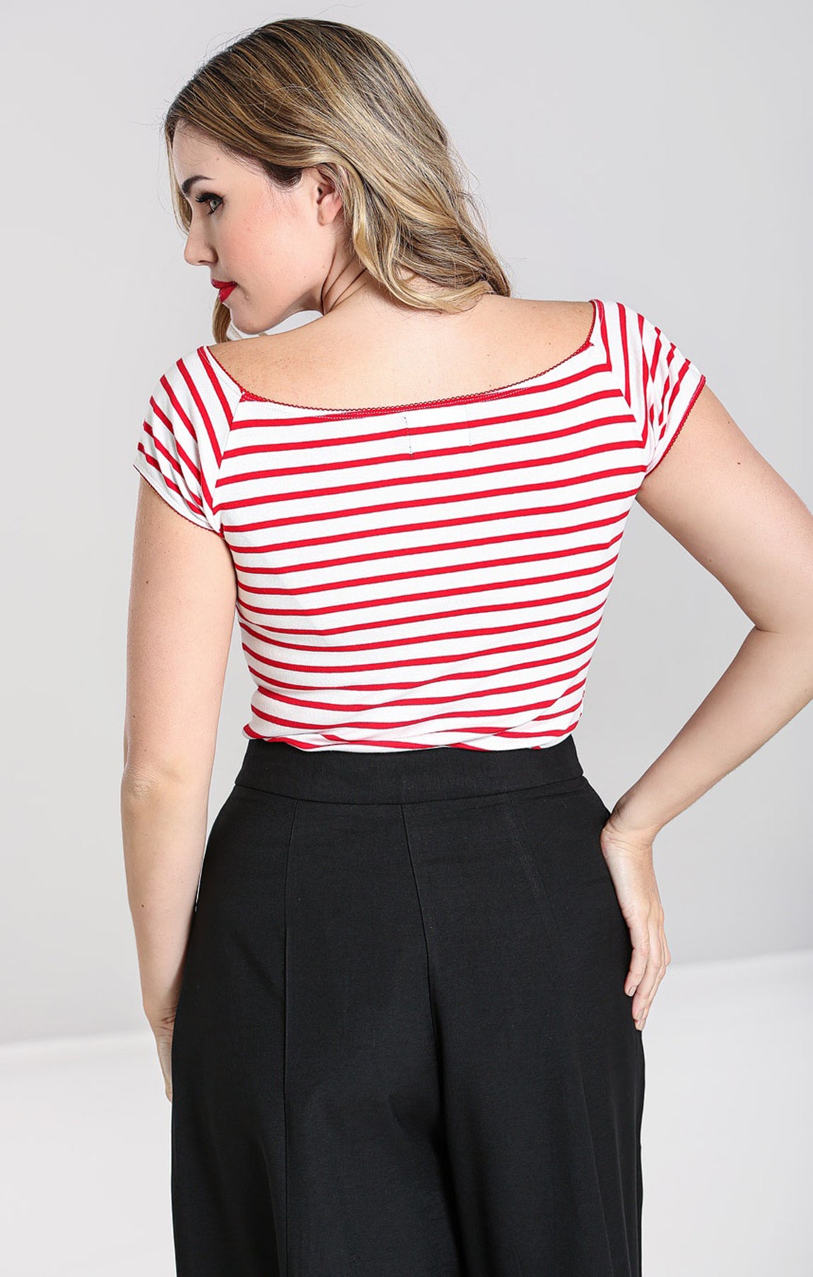 Hell_Bunny_DOLLY_Sailor_50s_STREIFEN_Knot_Tie_SHIRT_Oberteil_-_Weiss_Rot_killer_kirsche_3