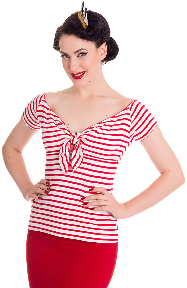 Hell_Bunny_DOLLY_Sailor_50s_STREIFEN_Knot_Tie_SHIRT_Oberteil_Rot-1